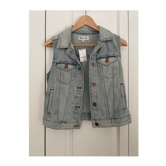 NEW Madewell Light Denim Vest in Cora Wash - Picture 3 of 4
